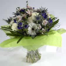 Aqua Handtied Bouquets